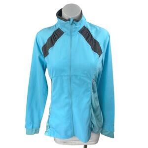 Champion Women Blue Long Sleeve High Neck Full Zip Utility Outdoor Jacket Size M